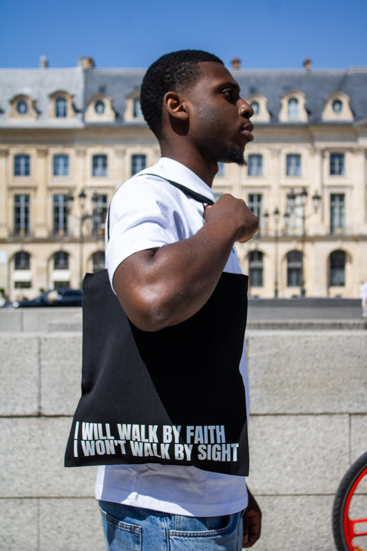 Le tote bag "I Walk by faith"